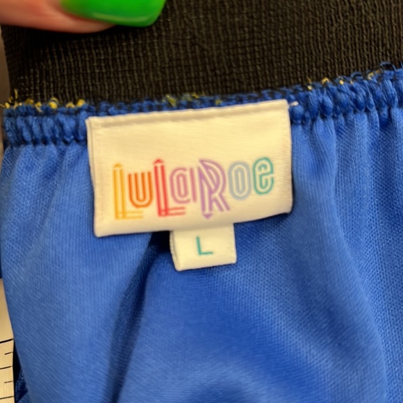 LulaRoe Chevron Multicolor Skirt - Picture 8 of 8